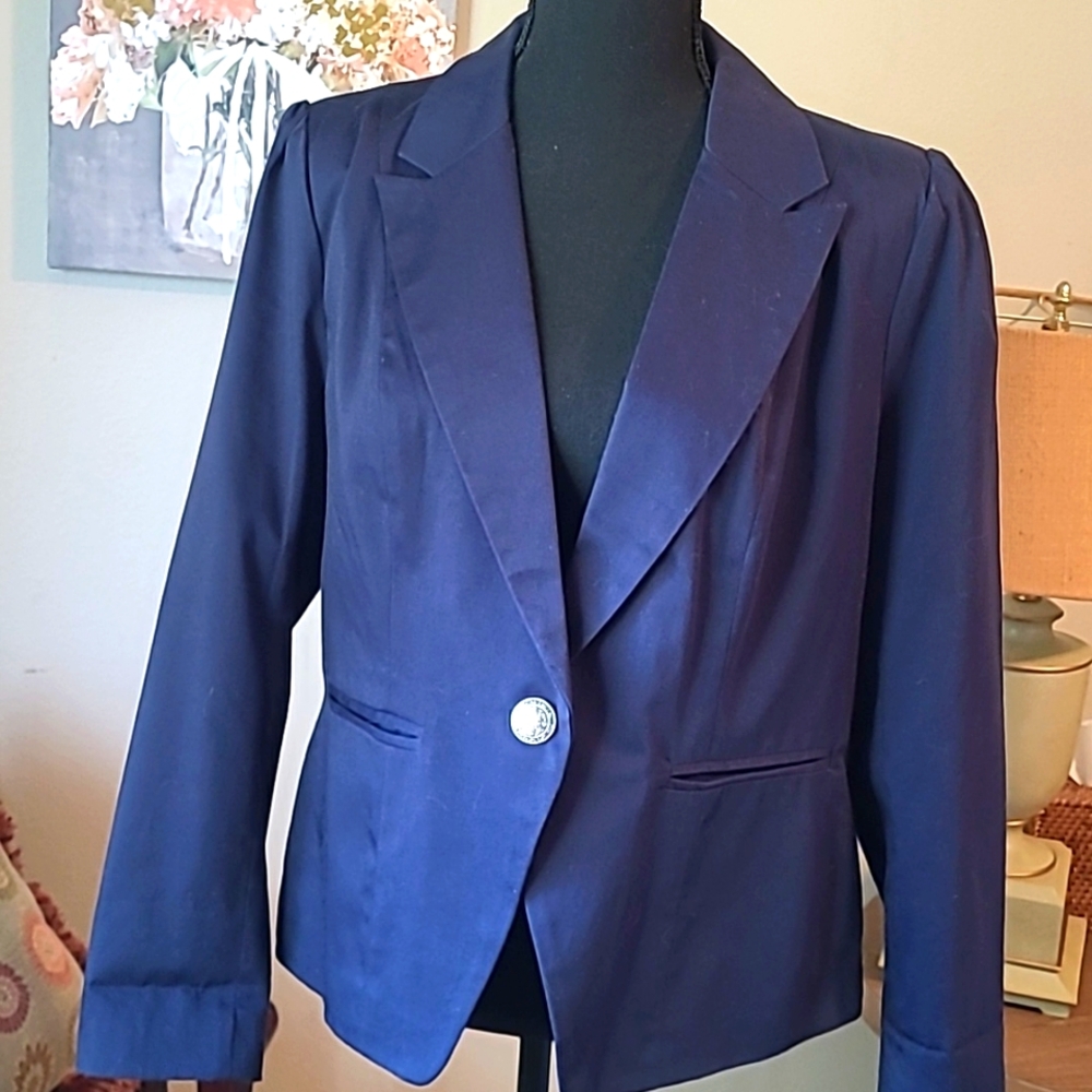 Marisa Christina Navy Blue Blazer Size L